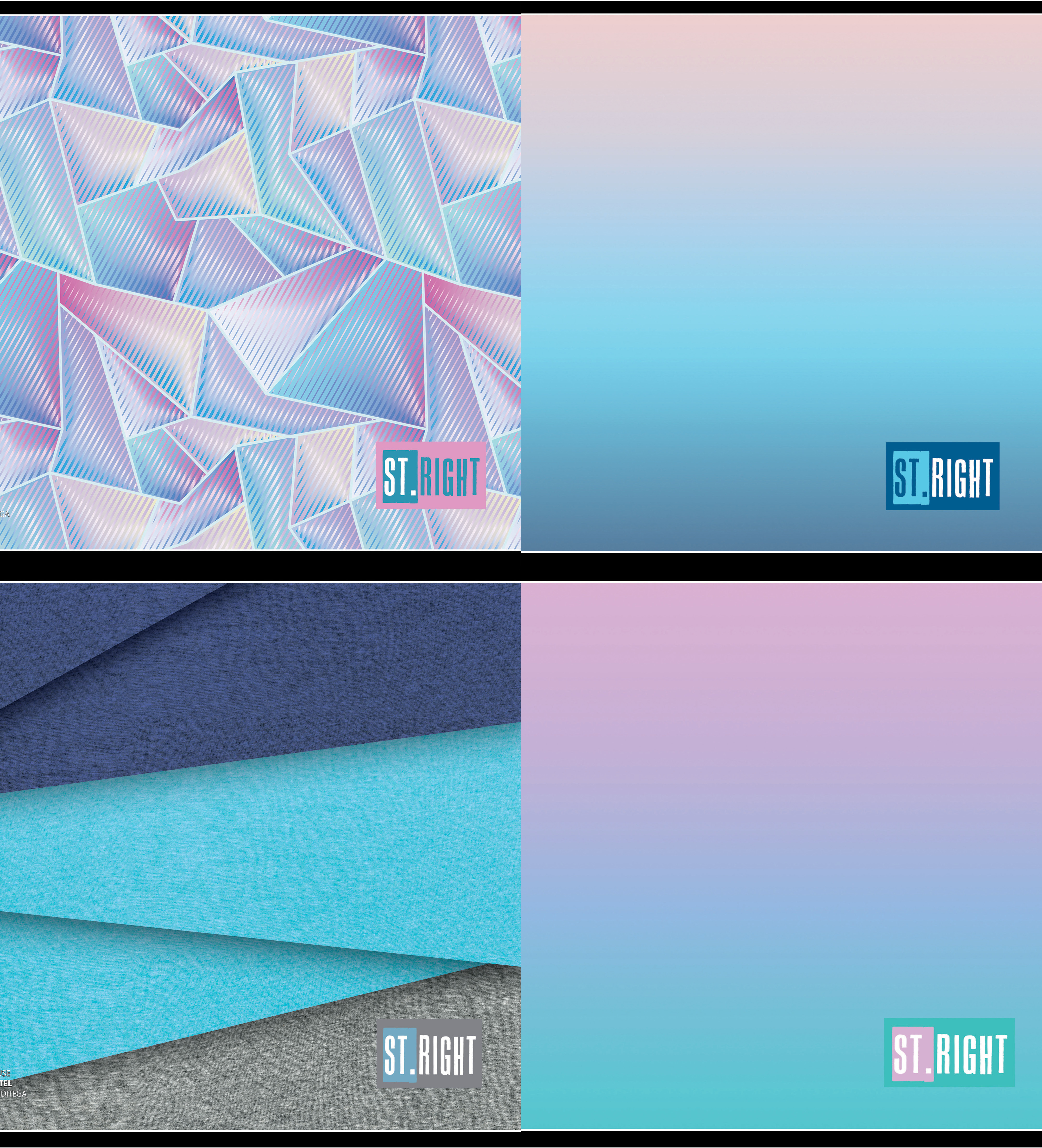 Kaustik A5/48l 23 joont „Pastell“ 4 motiivi 70g, Unipap /15