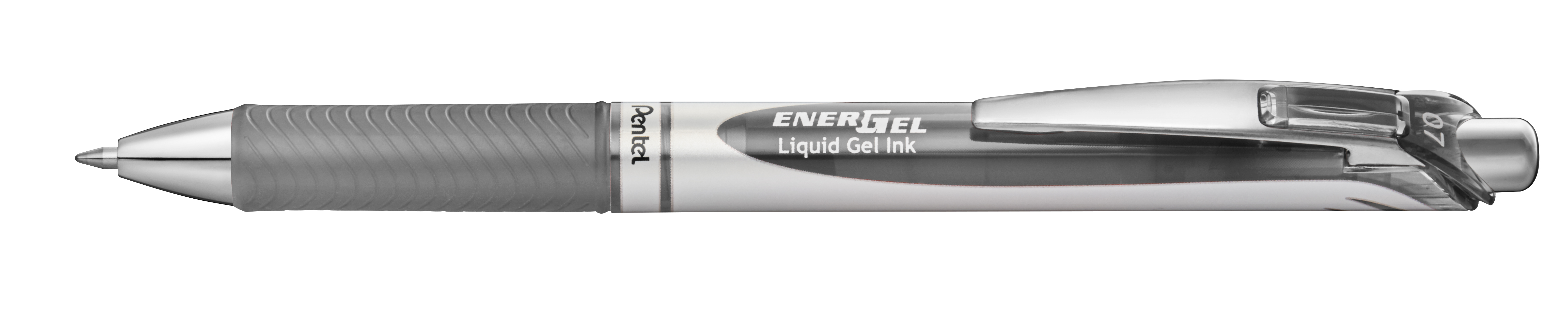 Geelpliiats lülitiga EnerGel 0,7mm hall, Pentel 12/576