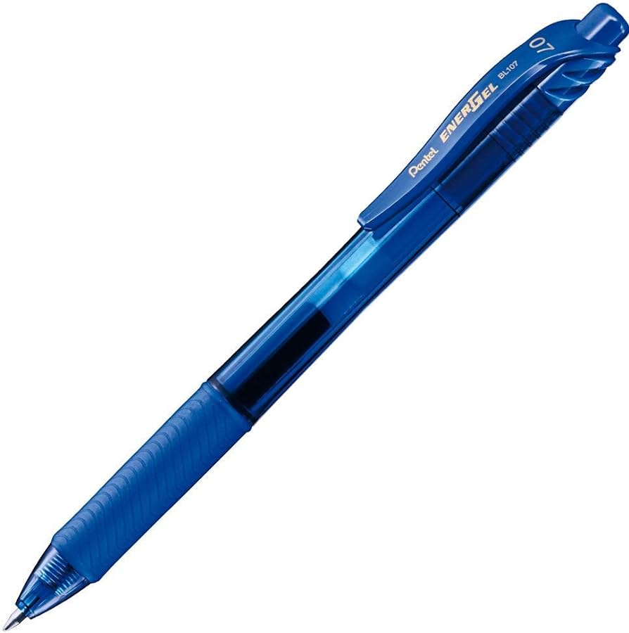 Geelpliiats lülitiga EnerGel X 0,7mm sinine Pentel /12