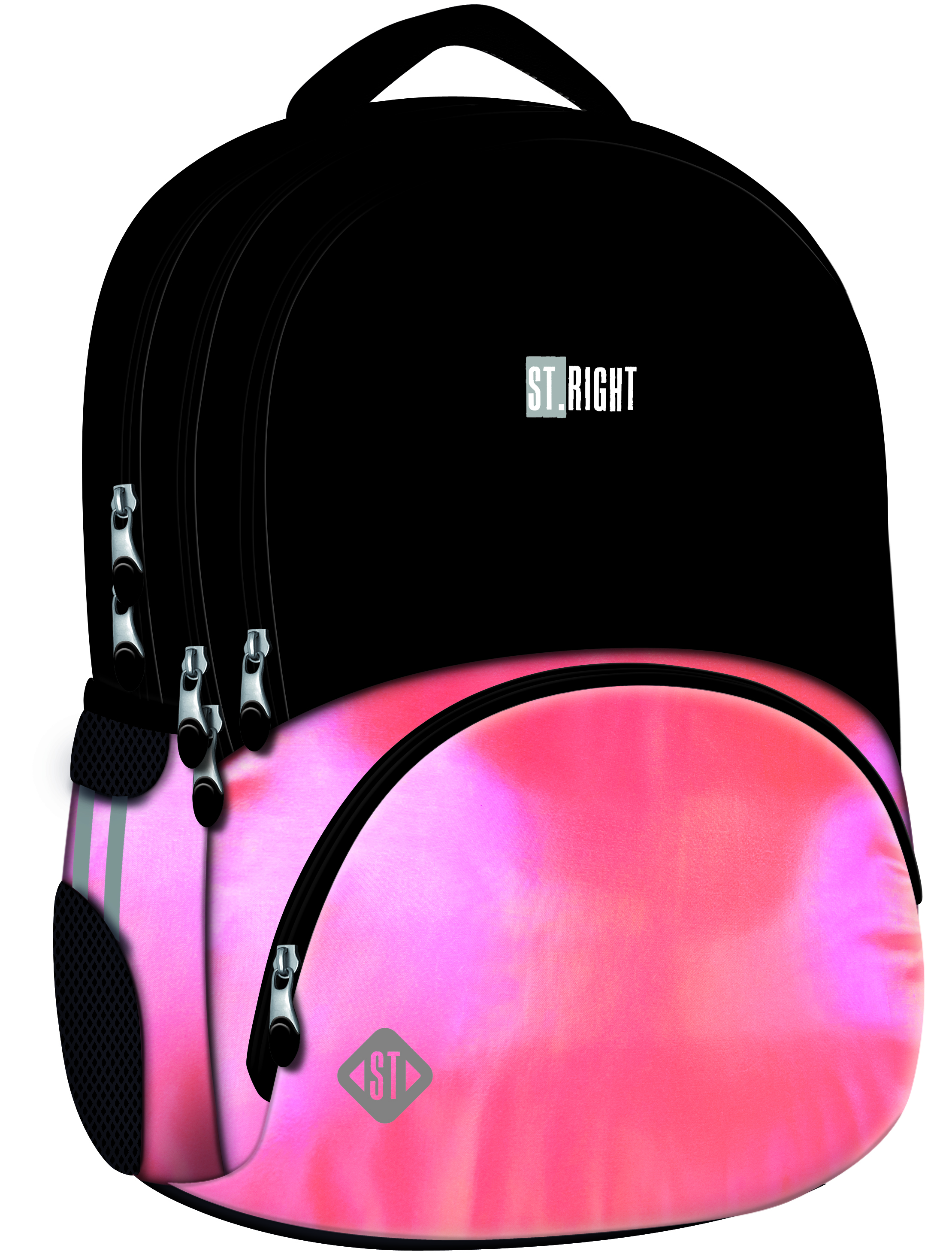 Seljakott 17" "Coral Holo" ergonoomilise ventileeruvast materjalist seljatoestusega, St.Right