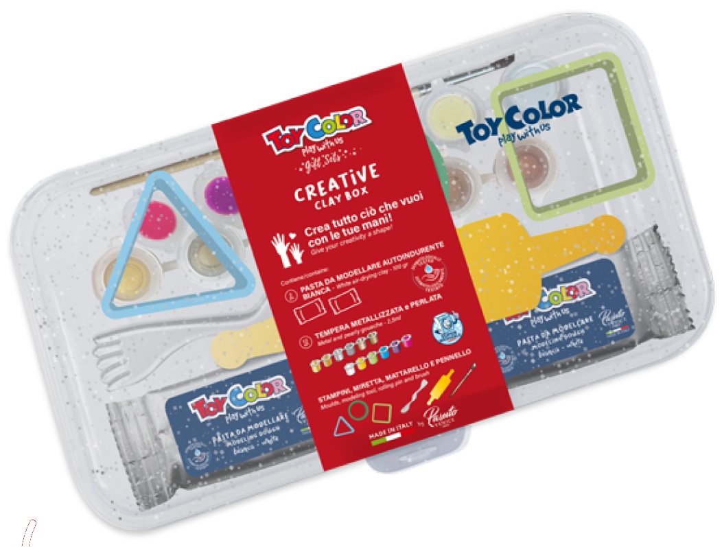 Voolimiskomplekt 500g valge voolimismassi ja vahenditega karbis, Krea