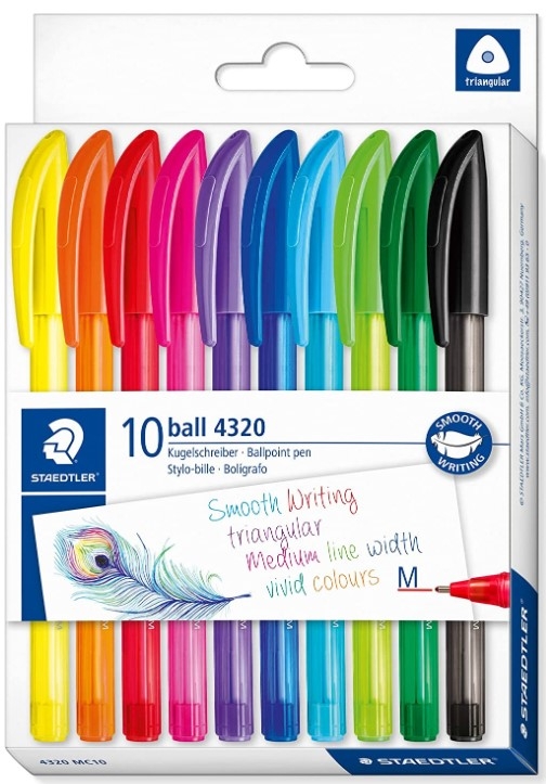 Pastapliiats Staedtler 10värvi komplekt 1,0mm kartongist riputuspakendis /10