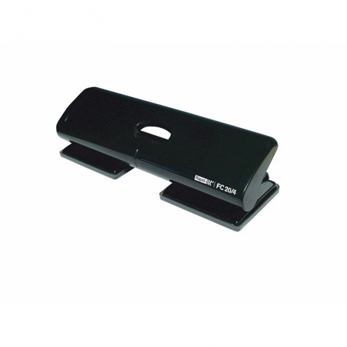 Augulööja 20-le lehele Rapid FC20/4, 4 auku, must /10