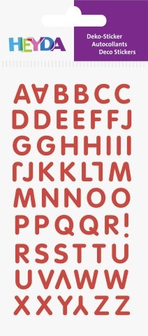 Dekokleebis Tähestik, kontuur, punane, Heyda/6