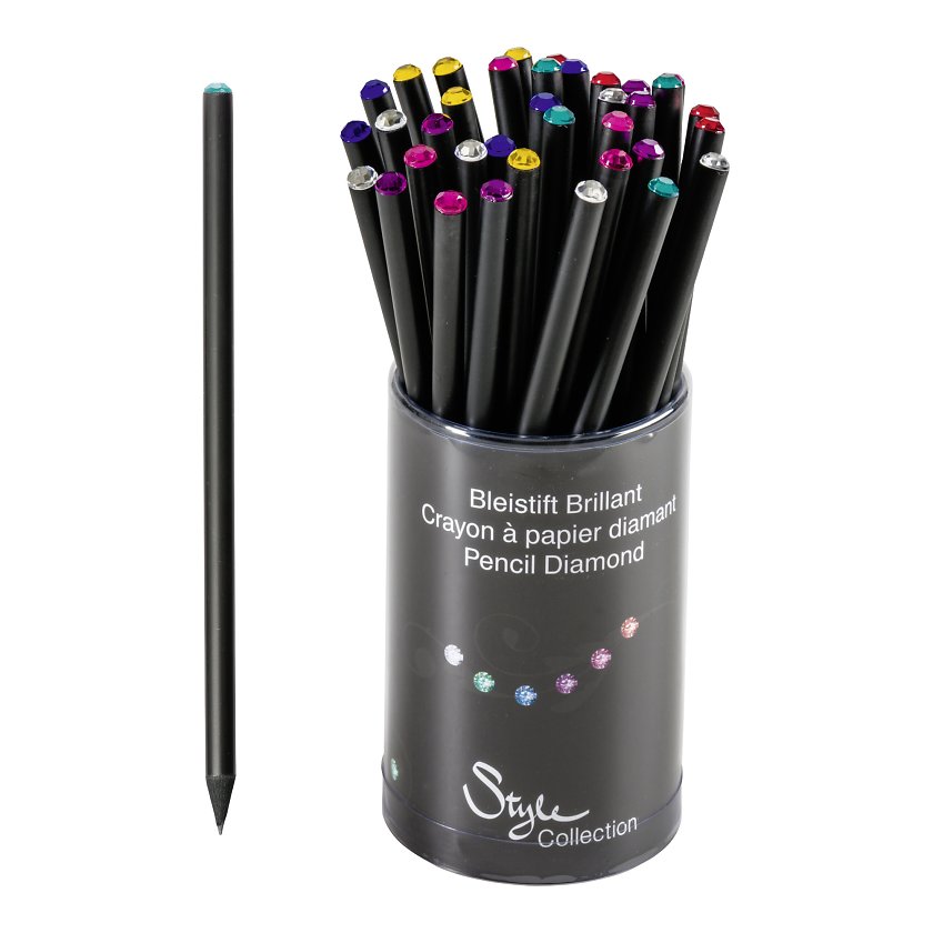 Harilik pliiats Style Collection, must värvilise kiviksesega, Brunnen /36