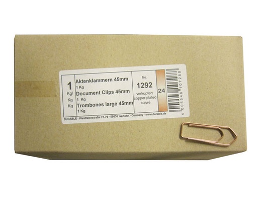 Kirjaklamber 45mm vask 1kg, Durable