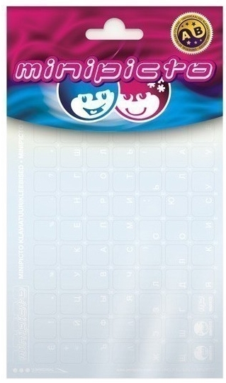 Klaviatuurikleebis läbip./valge sümb.matt RUS univ.