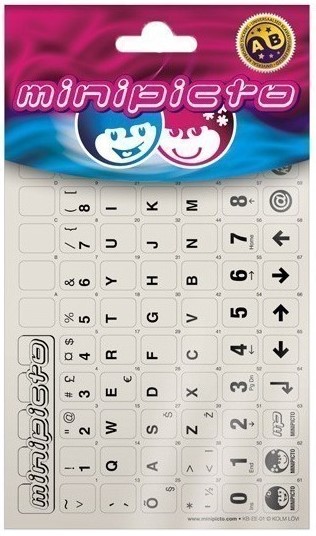 Klaviatuurikleebis läikiv hall/must sümb. EST L