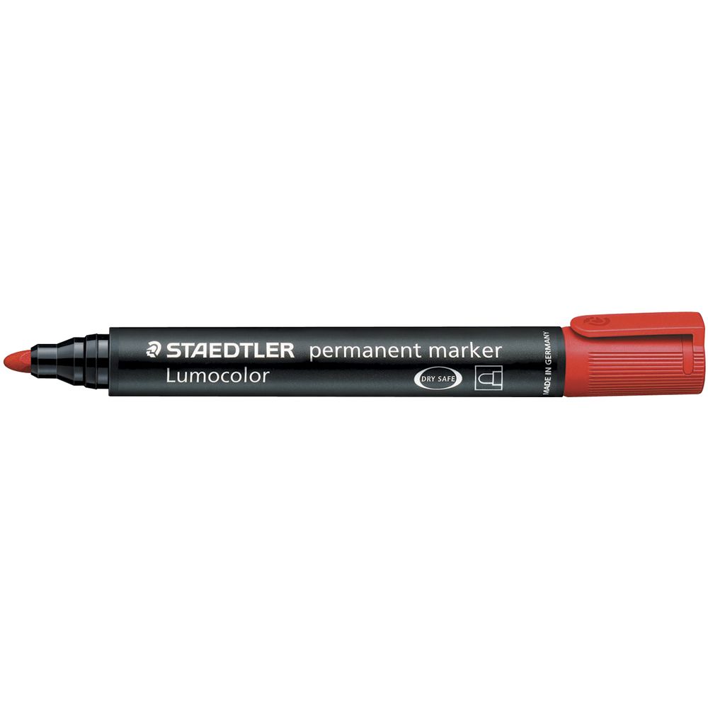 Permanentmarker Lumocolor 2,0mm ümara otsaga punane, Staedtler /10