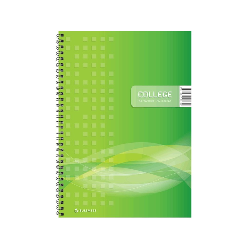 Spiraalkaustik College A4/60l 7x7ruut aukudeta, perforatsioonita/28