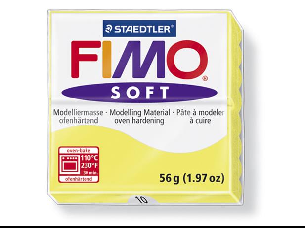 Polümeersavi Soft 57g sidrunikollane, Fimo /6