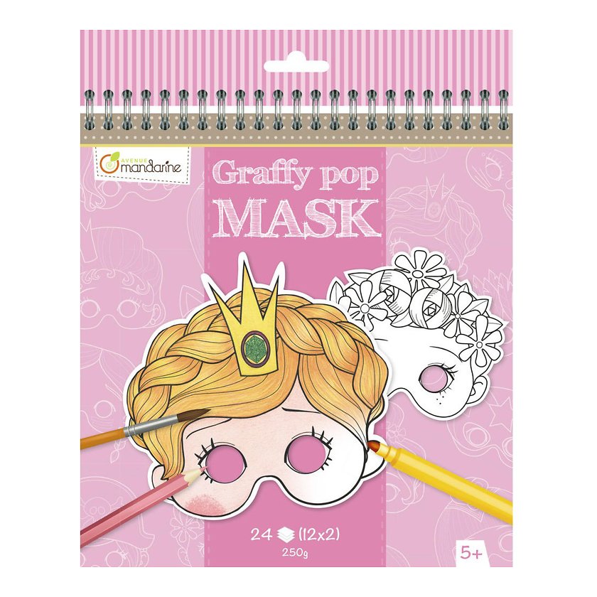 Maskitoorikuraamat tüdrukutele 24l 250g, Avenue Mandarine