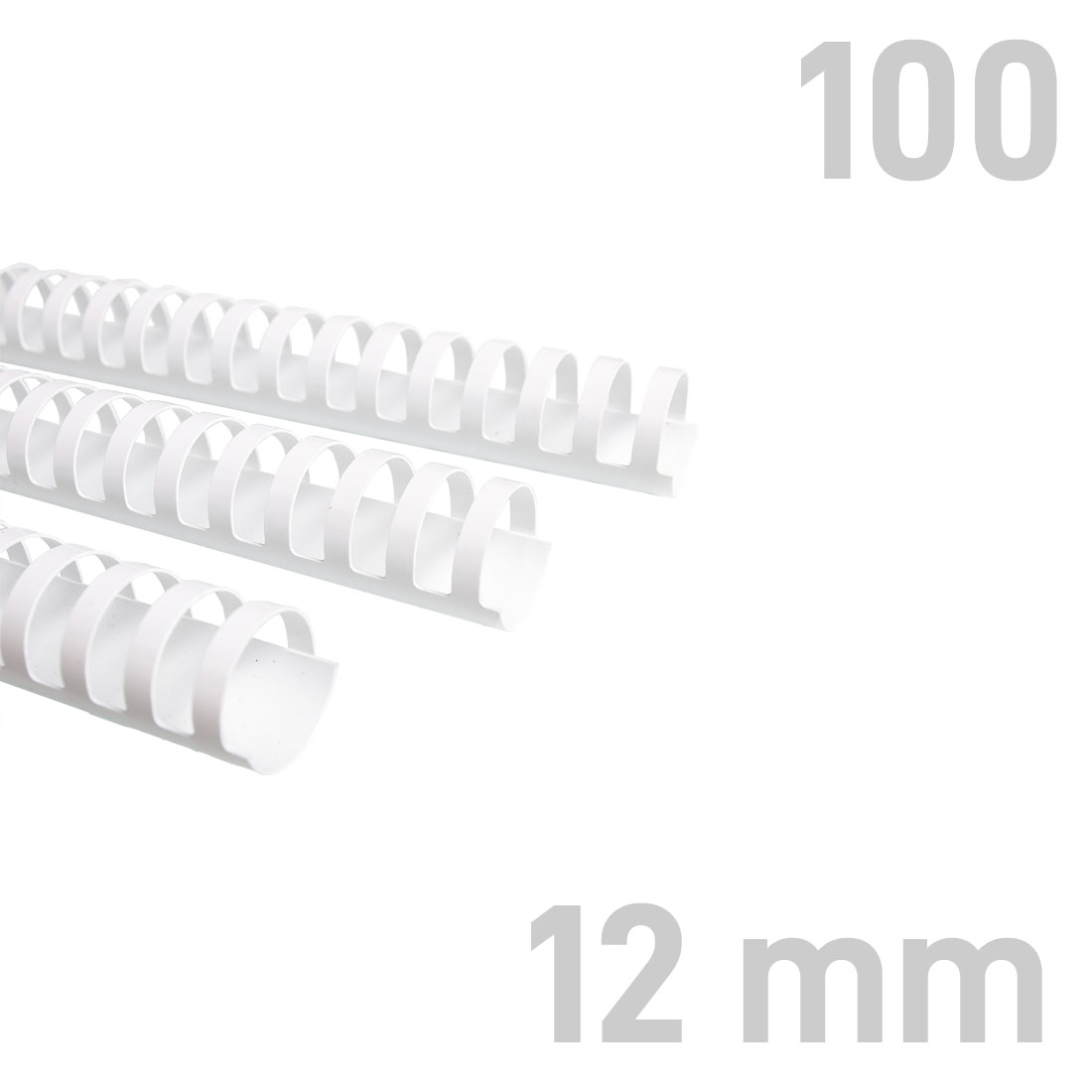 Köitespiraal 12mm (12,5) valge,plast/100