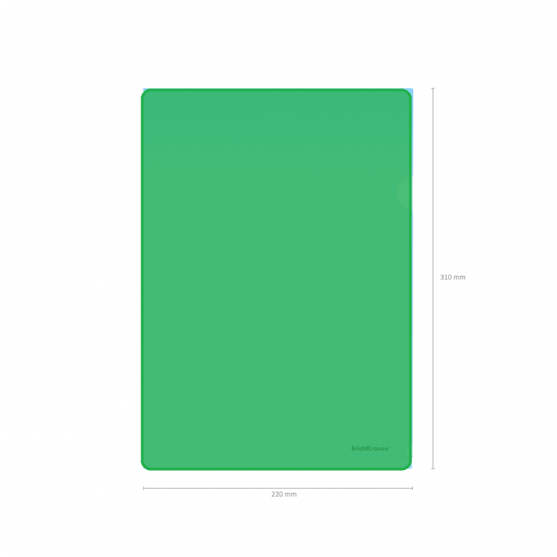 Kiletasku L 160mic A4 roheline, Erich Krause/10/350 EOL, asendus EK50154
