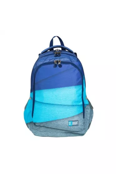 Seljakott 17" "Sinine halliga" ergonoomilise ventileeruvast materjalist seljatoestusega, St.Right