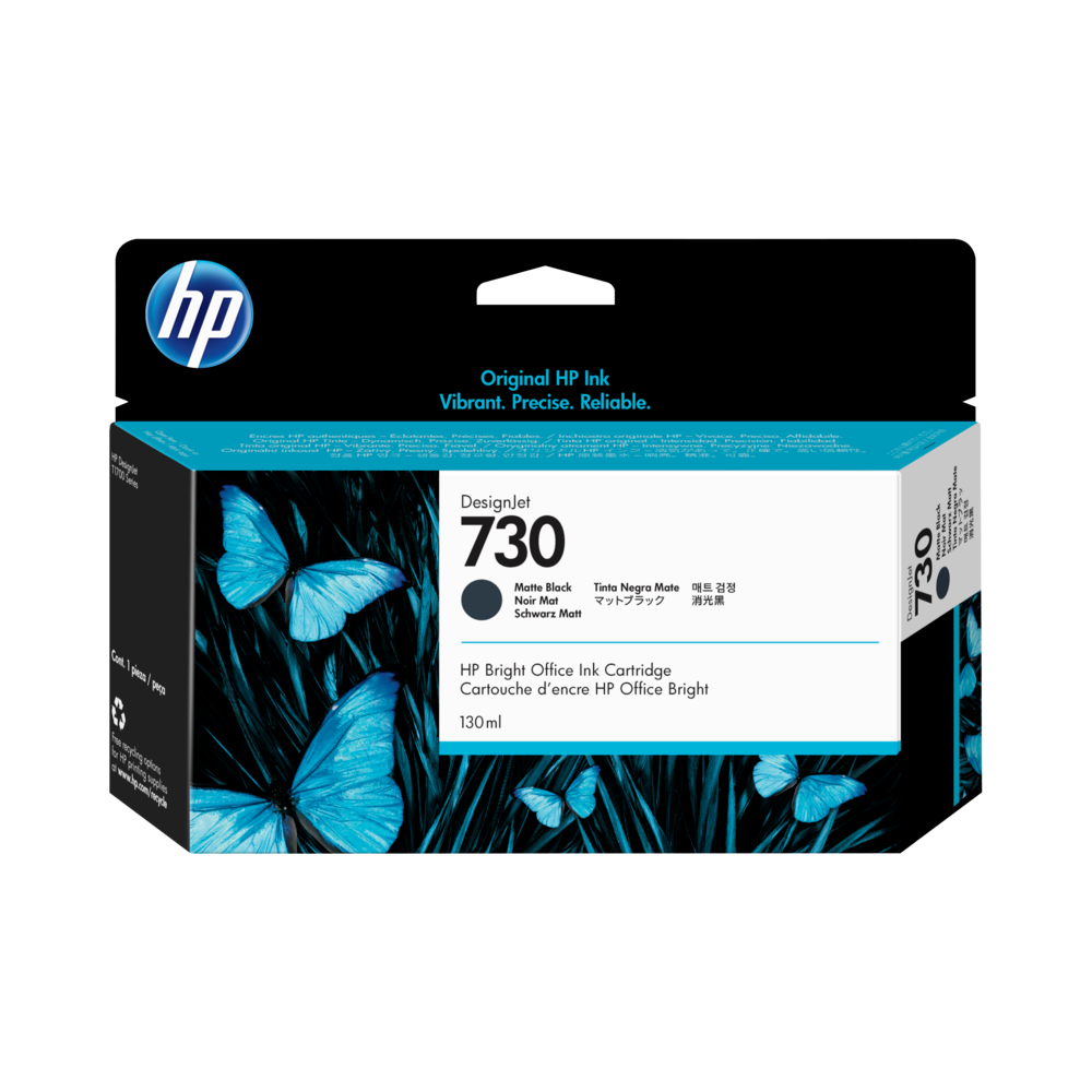 Tint HP 730 P2V65A Matte black 130ml for DesignJet T1700