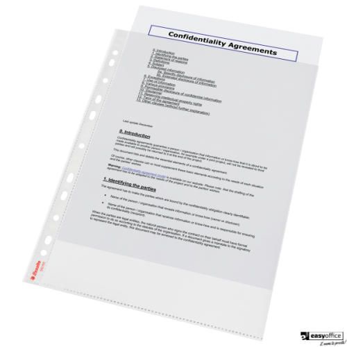 Köidetav kiletasku 55mic A4 U-tasku läikiv läbip. Esselte/100