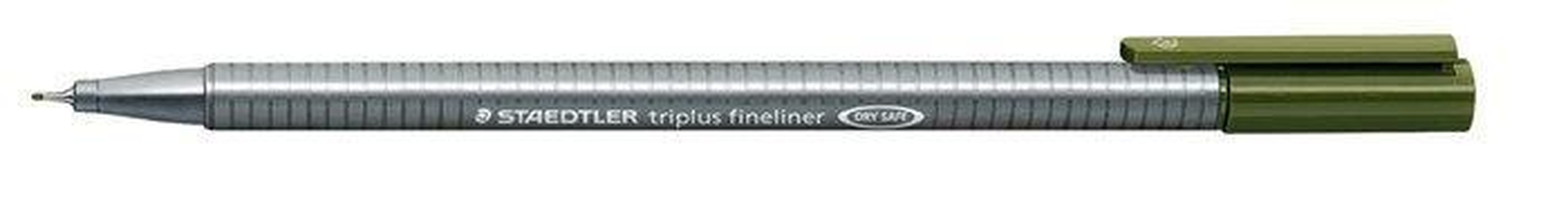 Tindipliiats Triplus Fineliner 0,3mm fiiberots oliiviroheline, Staedtler /10