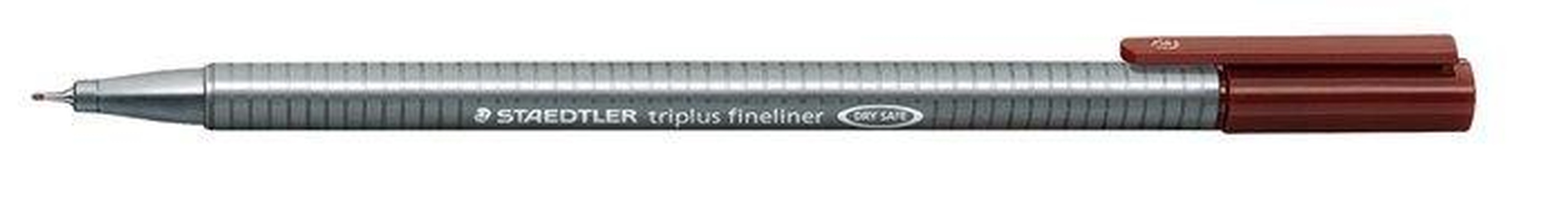 Tindipliiats Triplus Fineliner 0,3mm fiiberots tumepruun, Staedtler /10