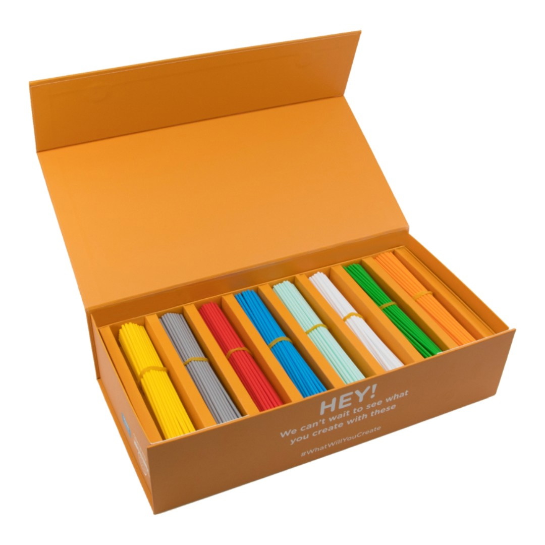 3D-pliiatsi Start+ täiteplastik 1200tk/pk 8värvi a`150tk, 3Doodler