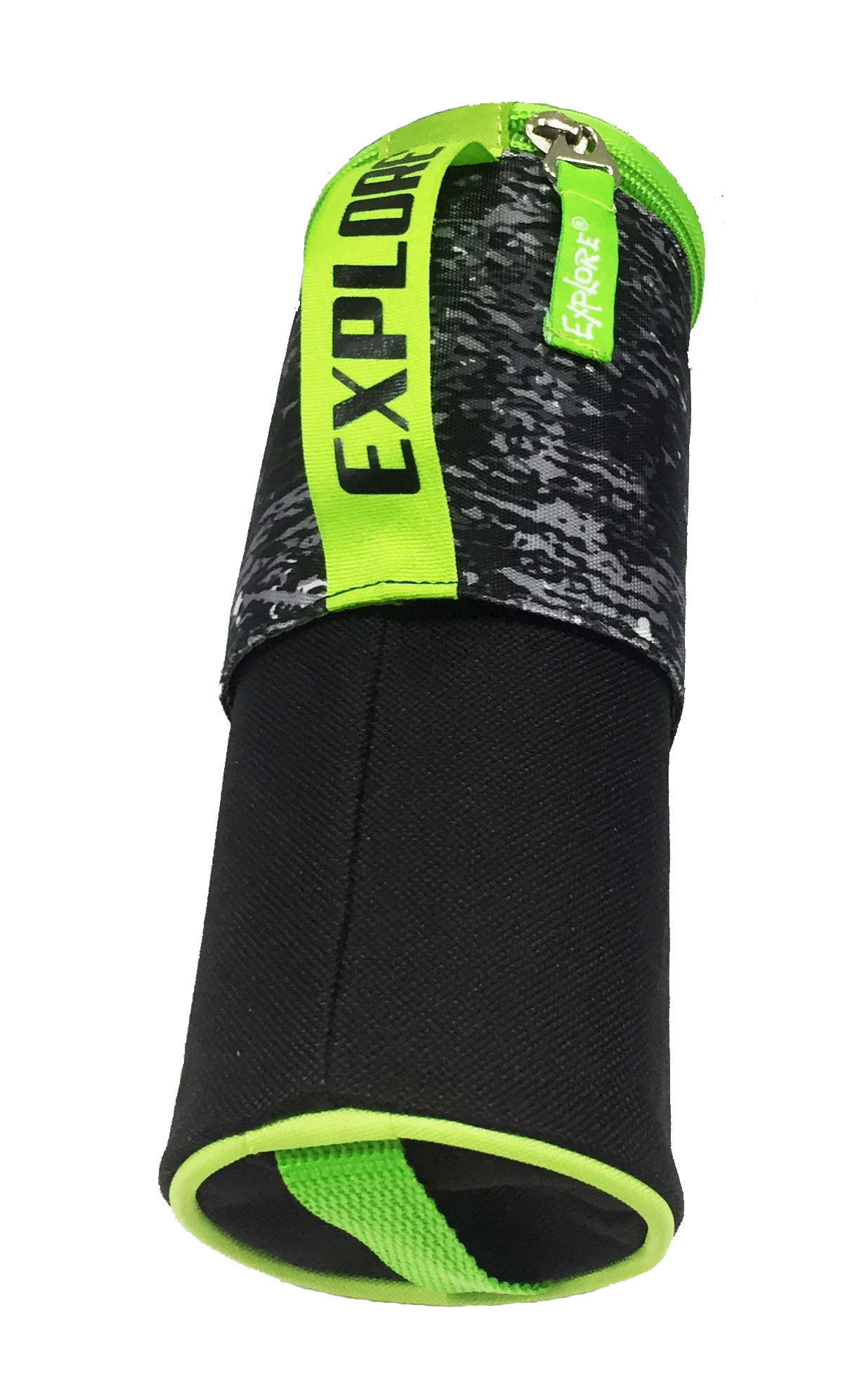 Pinal Explore ''Halli-musta träpsuline roheliste elementidega'' pop-up, ümar