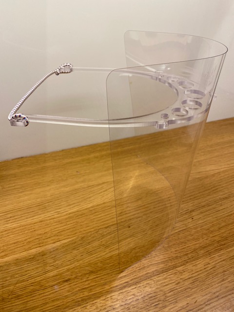 Kaitsemask visiir 240x300mm läbipaistev, reguleeritava peaosaga/12