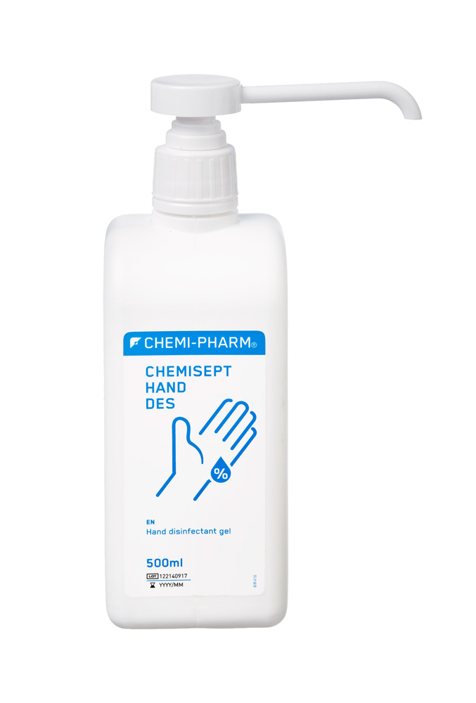 Käte desinfitseerimisvahend Chemisept Hand Des GEEL 500ml pumbaga