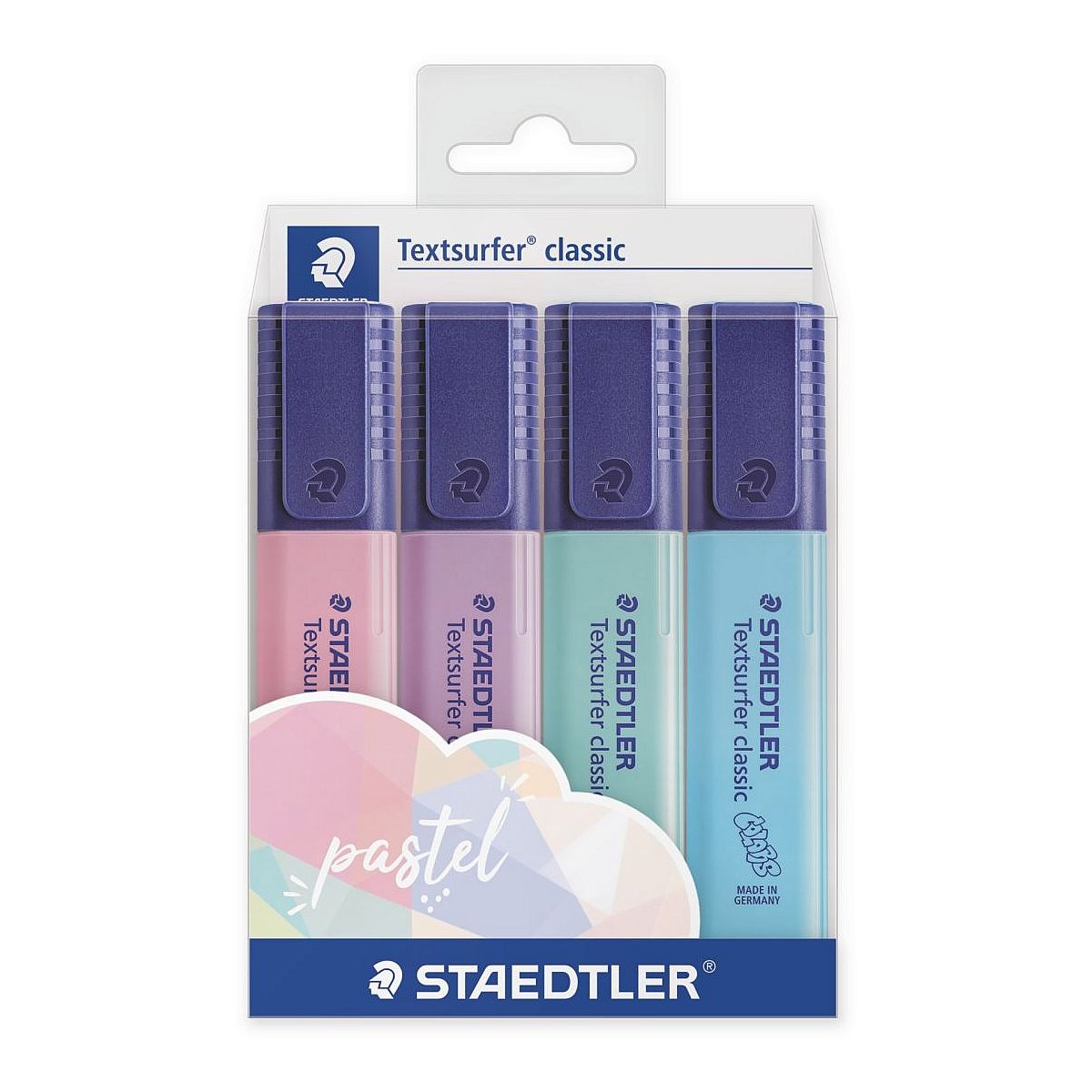 Tekstimarkerite kompl. Textsurfer Pastel 4värvi, Staedtler /10