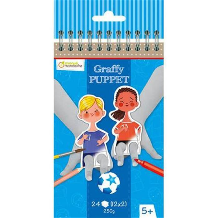 Värviraamat-näpunukud 10x13cm 24l ''Jalgpall'' 250g, Avenue Mandarine /5