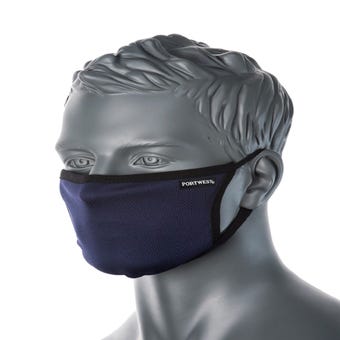 Kaitsemask Portwest CV35 ninaklambriga, kolmekihiline korduvkasutatav tumesinine/25