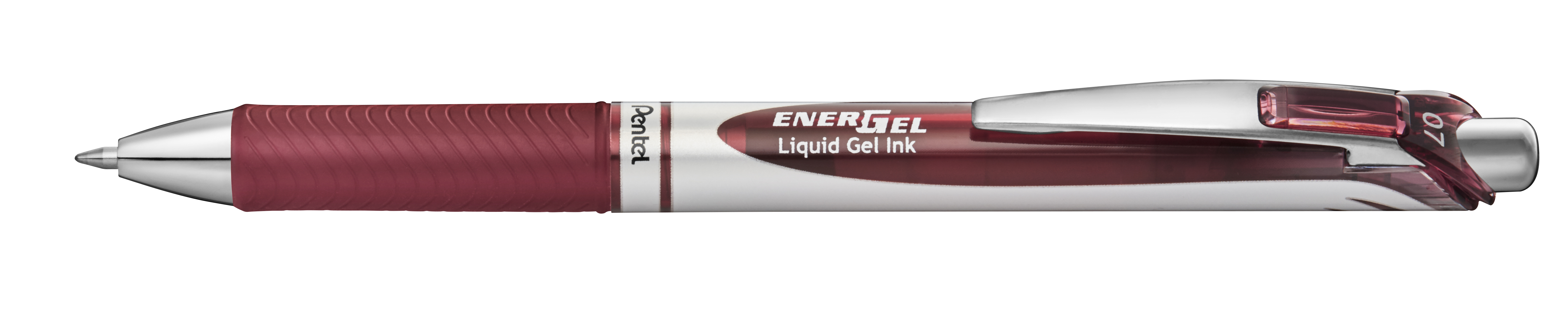 Geelpliiats lülitiga EnerGel 0,7mm bordoo, Pentel 12/576