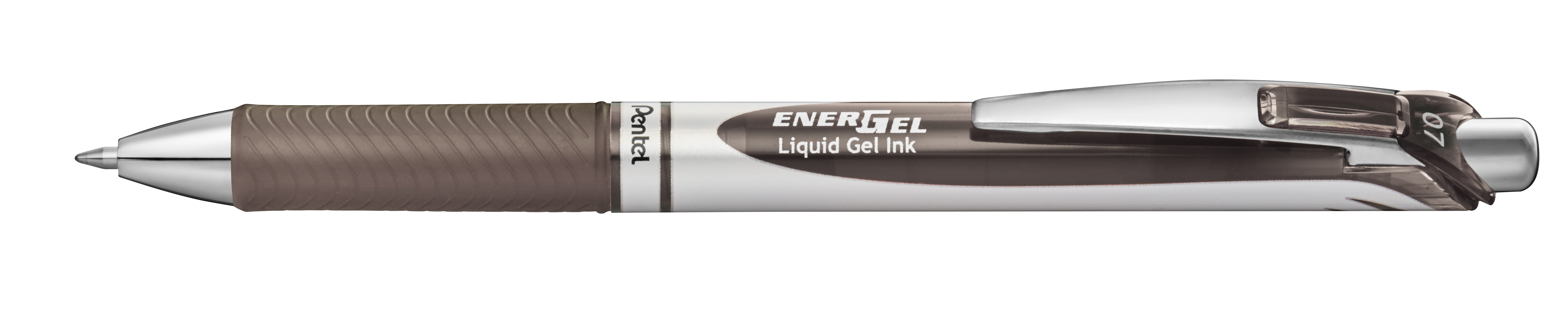 Geelpliiats lülitiga EnerGel 0,7mm pruun, Pentel 12/576