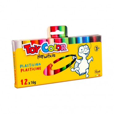 Plastiliin 12 värvi x 16g "Play with us" 3+, Toy Color /24