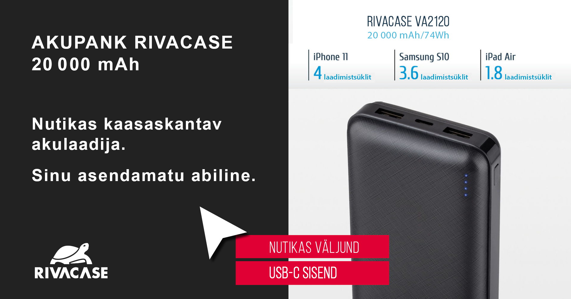 Akupank Rivacase 20000mAh must