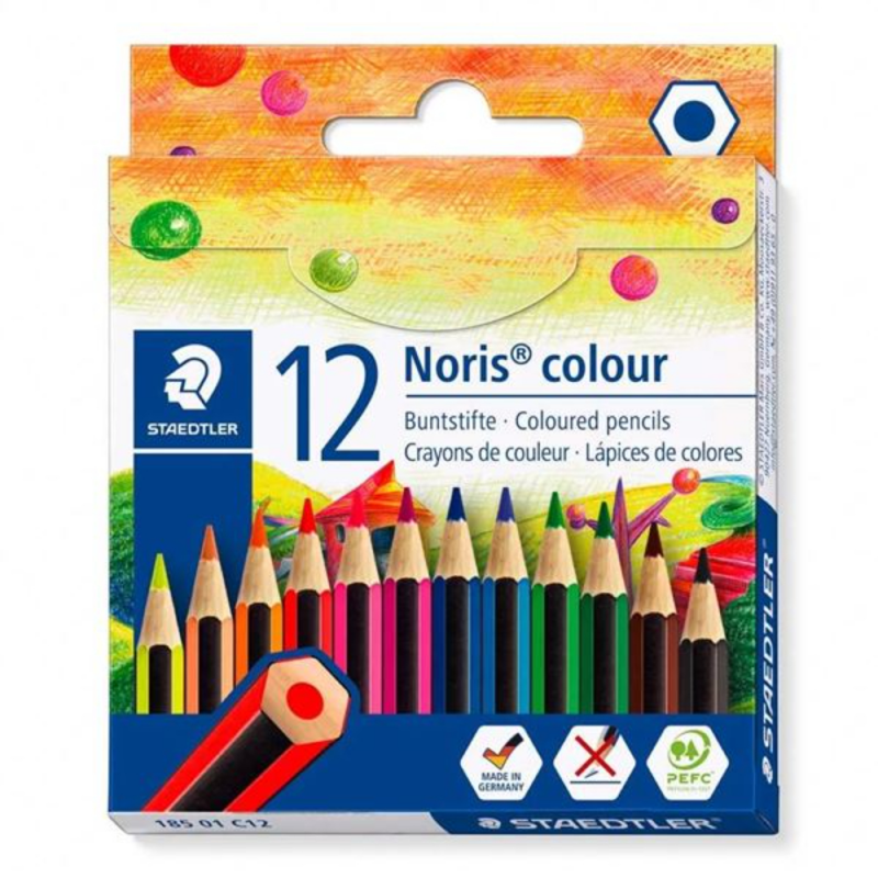 Värvipliiatsid 12 värvi Noris Colour Wopex lühikesed Staedtler /10