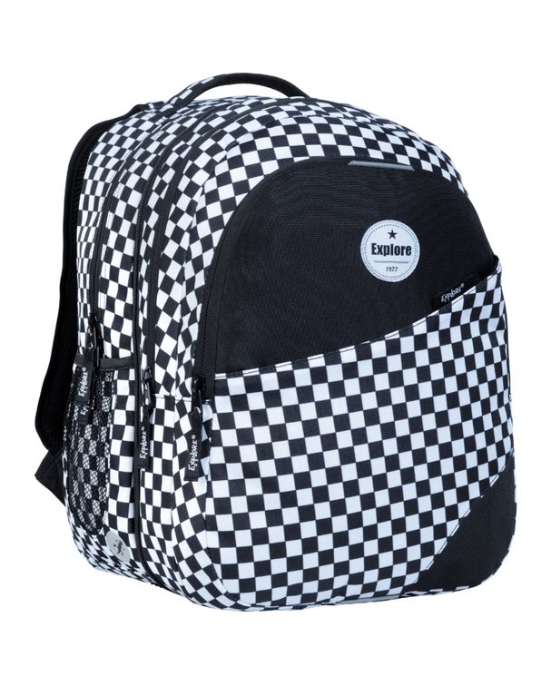 Seljakott Explore 2-ühes Daniel must-valge malelaud /6