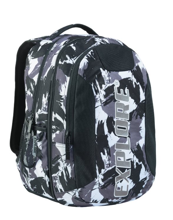 Seljakott Explore 2-ühes Tom musta-halli-valgekirju kamuflaaž /6