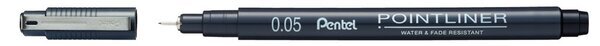 Tindipliiats Pointliner 0,05mm must, Pentel /12