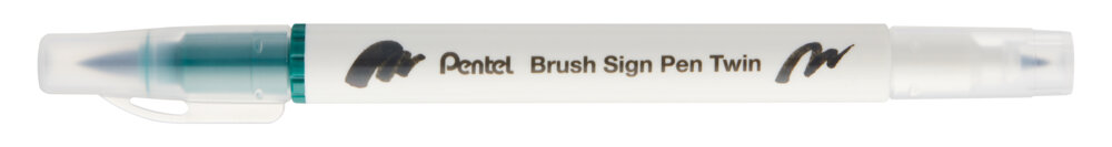 Pintselpliiats Brush Sign Pen Twin tumeroheline kahepoolse pintselotsaga, Pentel /10