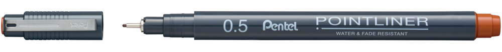 Tindipliiats Pointliner 0,5mm sangviin, Pentel /12
