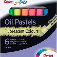 Õlipastellid 6 värvi Arts NEOON 6 Pentel /12/144