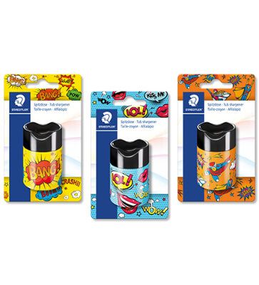 Pliiatsiteritaja 1-ava "Comics" konteineriga, disainivalik, Staedtler