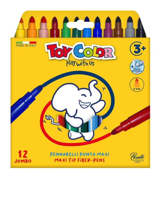 Viltpliiatsid 12v Jumbo 5,0mm otsaga ''Play with us'', Toy Color /6