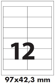 Etiketid Planet A4 97x42,3 100 lehte/12tk lehel/10