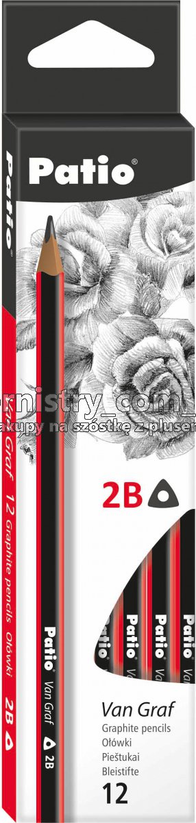 Harilik pliiats 2B Van Graf kolmetahuline Patio/12