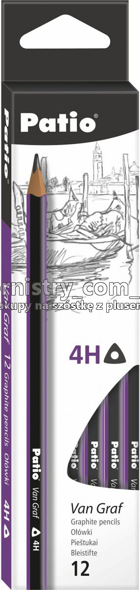 Harilik pliiats 4H Van Graf kolmetahuline Patio/12