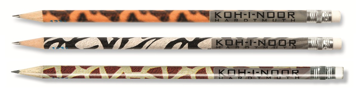 Harilik pliiats Koh-i-Noor Loomanahad kustutuskummiga müügialusel 36tk/pk