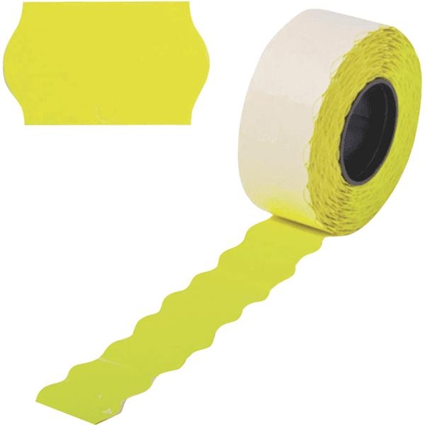 Hinnapüstoli lint 26x16 ümar serv, kollane/36