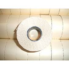 Hinnapüstoli lint 26x16 ümar serv, valge, kergliim/36