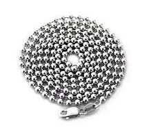 Kaardihoidja ID Lam metallist kett, 80 cm hõbedane